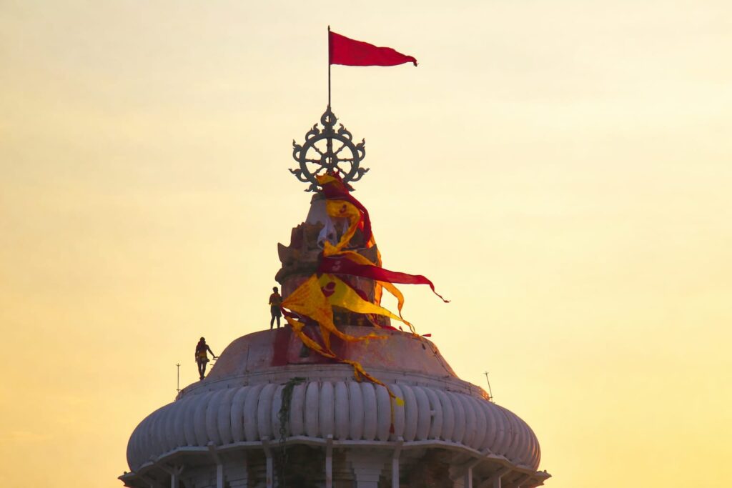 Patitapabana Bana Jagannath Temple Puri Patitapabana Bana flag changing ritual at Jagannath Temple Puri